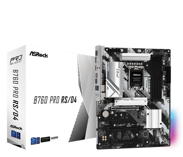 ASROCK Płyta główna B760 Pro RS s1700 4DDR4 DP/HDM M.2 ATX B760 PRO RS/D4 - 1107453 - zdjęcie